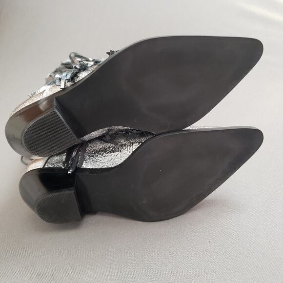 RAYE Jackson Western Boots Metallic Silver Size 6.5 RAYE-WZ2499 Fringe Tasseled - Picture 10 of 16